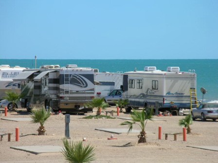 Our site at El Golfo overlooked the beach