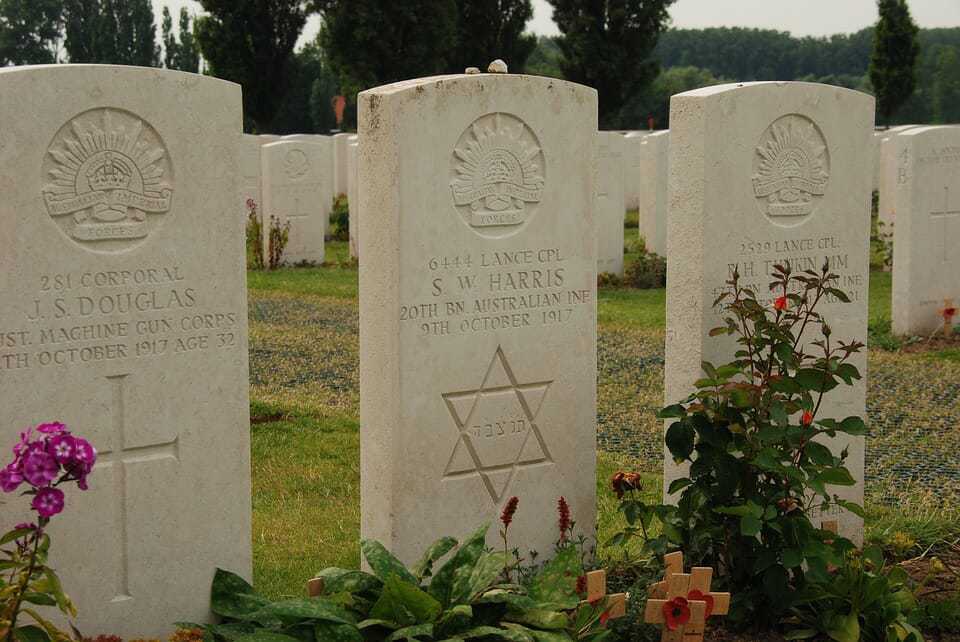 17. Tyne cot graves