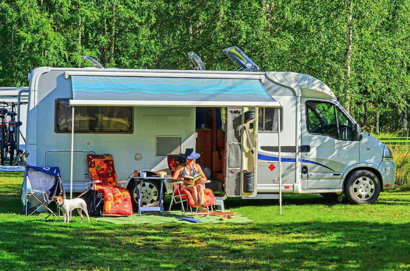 Rv Owner Taking Advantage of the Sun